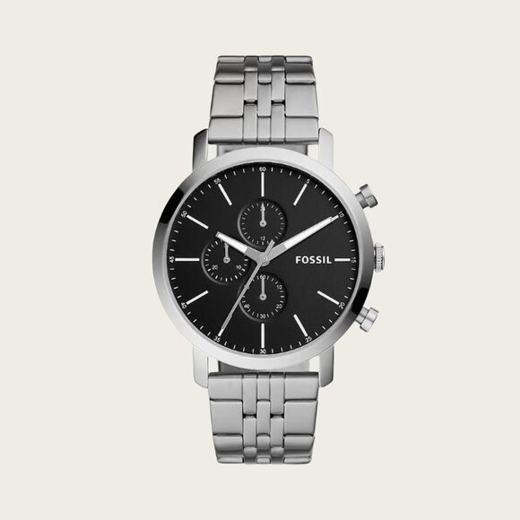 Fossil BQ2328IE Luther Chronograph Stainless Steel Men's Watch - Picture 1 of 6
